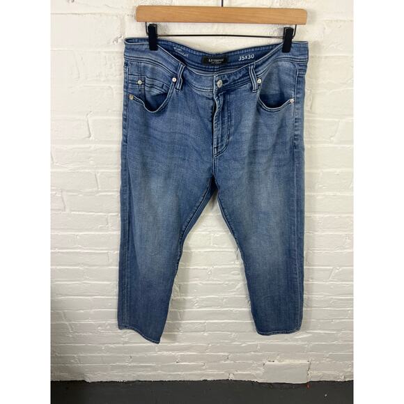 Liverpool Men's High Rise Relaxed Fit Straight Leg Jeans Denim Blue Size 35/30 - Picture 5 of 11
